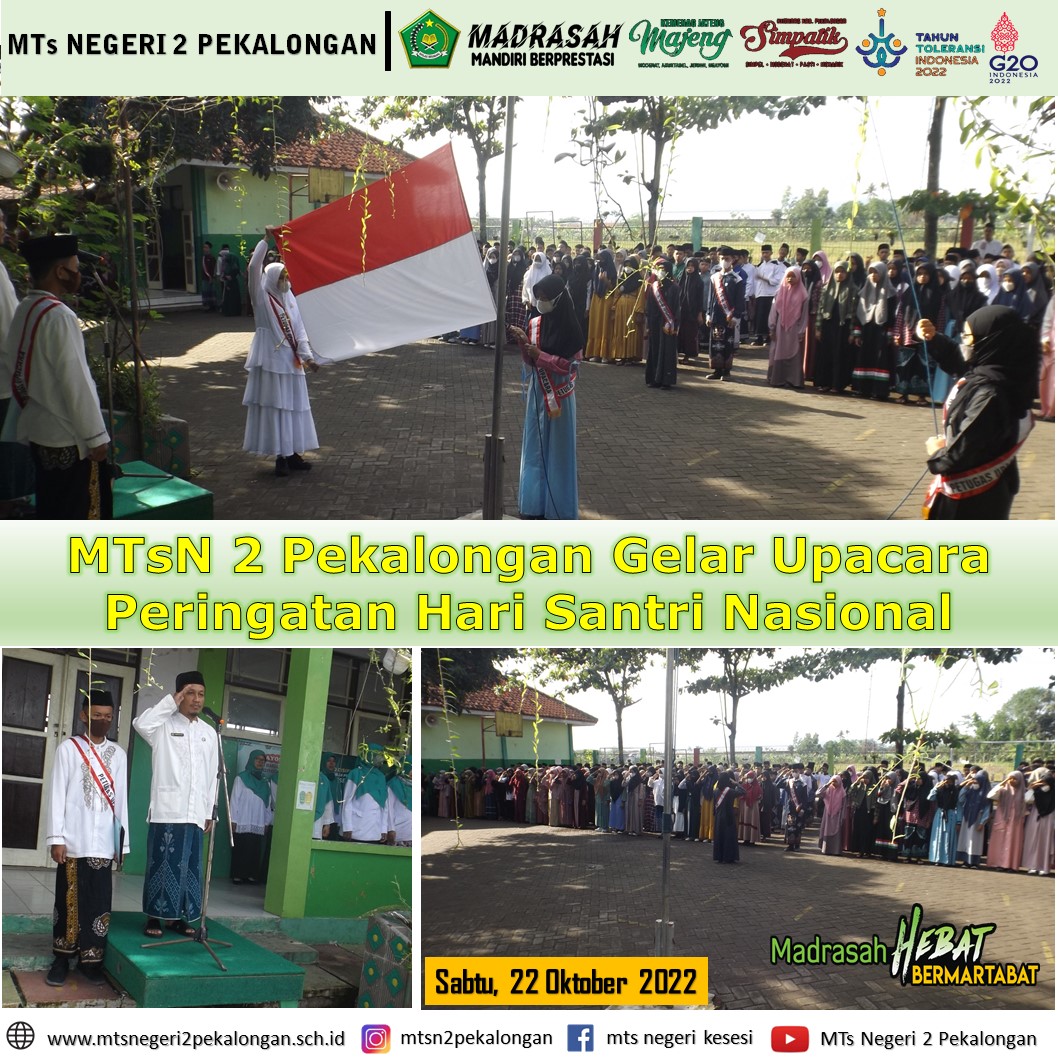 MTsN 2 Pekalongan Gelar Upacara Peringatan Hari Santri Nasional