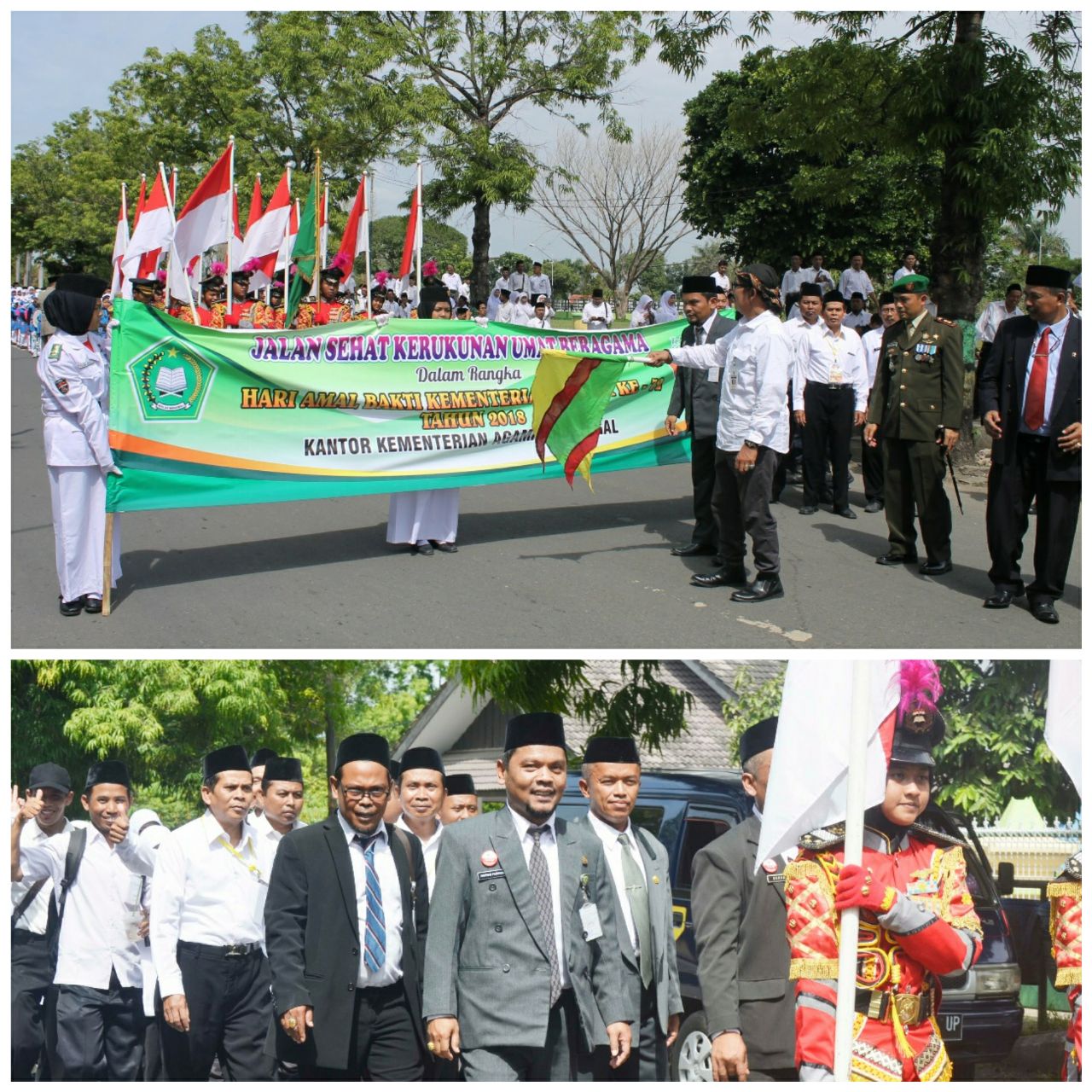 Ribuan Peserta Jalan santai warnai Hari Amal Bakti kementerian Agama Kabupaten Tegal