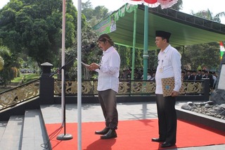 Bupati Enthus Susmono Jadi Inspektur Upacara Peringatan HAB ke 72