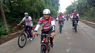 Kemenag Wonogiri Ikuti Gowes Peduli Sesama Bareng Kapolres dan Bupati