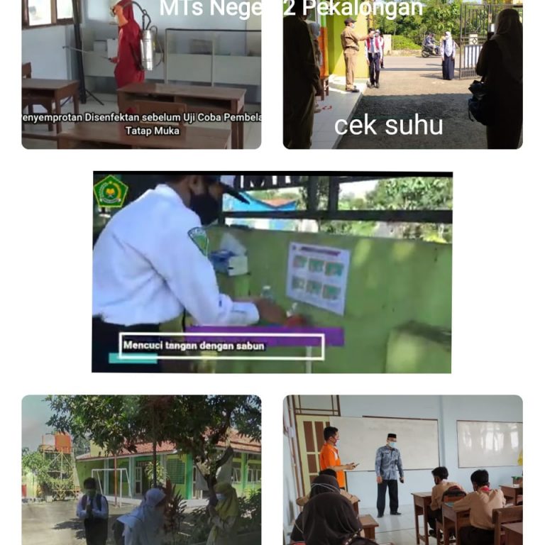 Uji Coba PTM Tahap II di MTs Negeri 2 Pekalongan Sudah Berjalan Sesuai Prokes