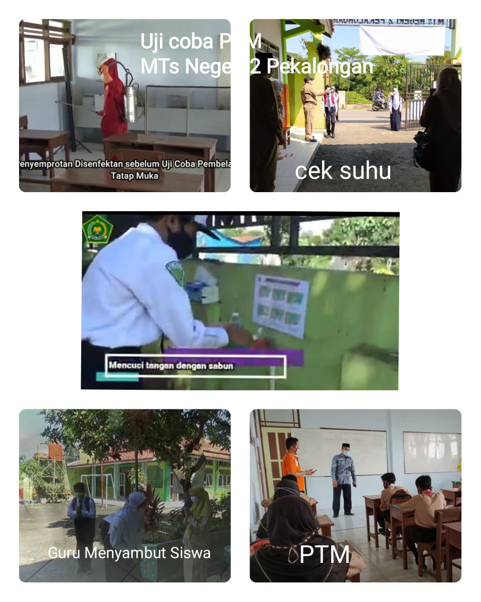 Uji Coba PTM Tahap II di MTs Negeri 2 Pekalongan Sudah Berjalan Sesuai Prokes