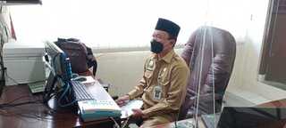 Kakankemenag Kota Salatiga Ikuti Rakor Penyusunan Perjanjian Kinerja 2021 Secara Virtual