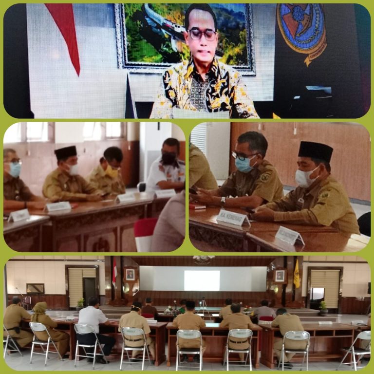 Kakankemenag Kab. Pekalongan Ikuti Rakor Dalam Rangka Penegakan Disiplin Protokol Kesehatan dan Penanganan Covid-19 di Daerah
