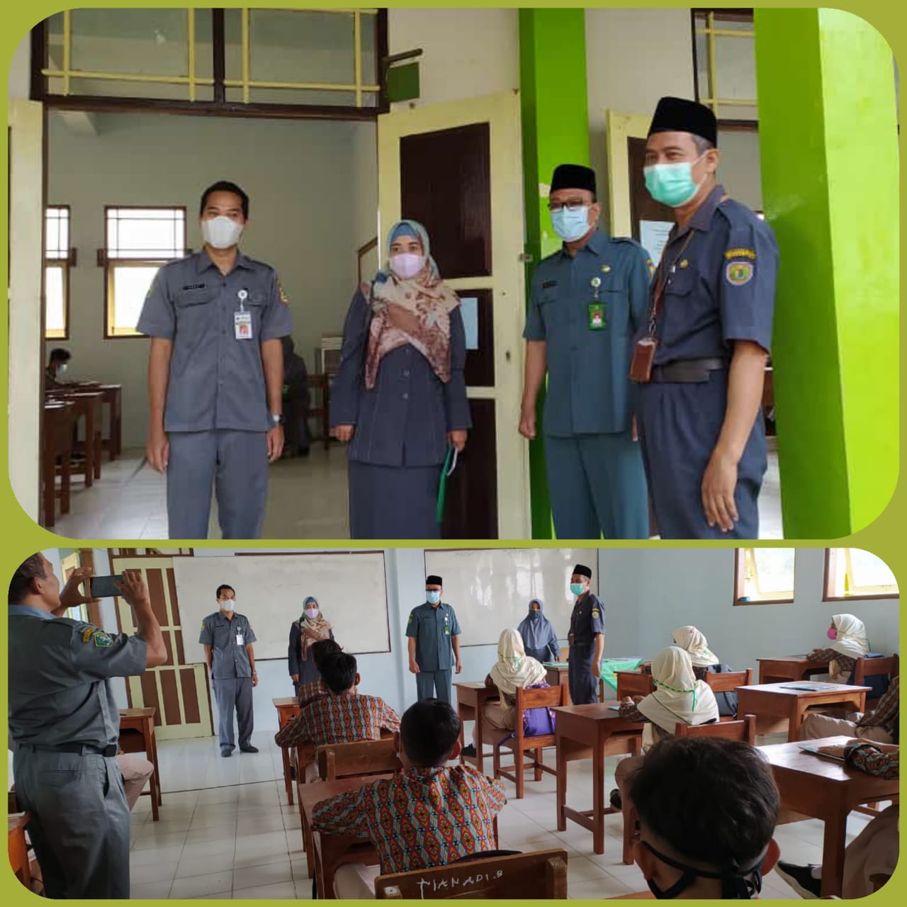 Tim Satgas Kanwil Kemenag Monitoring Uji Coba PTM di MTs N 2 Pekalongan
