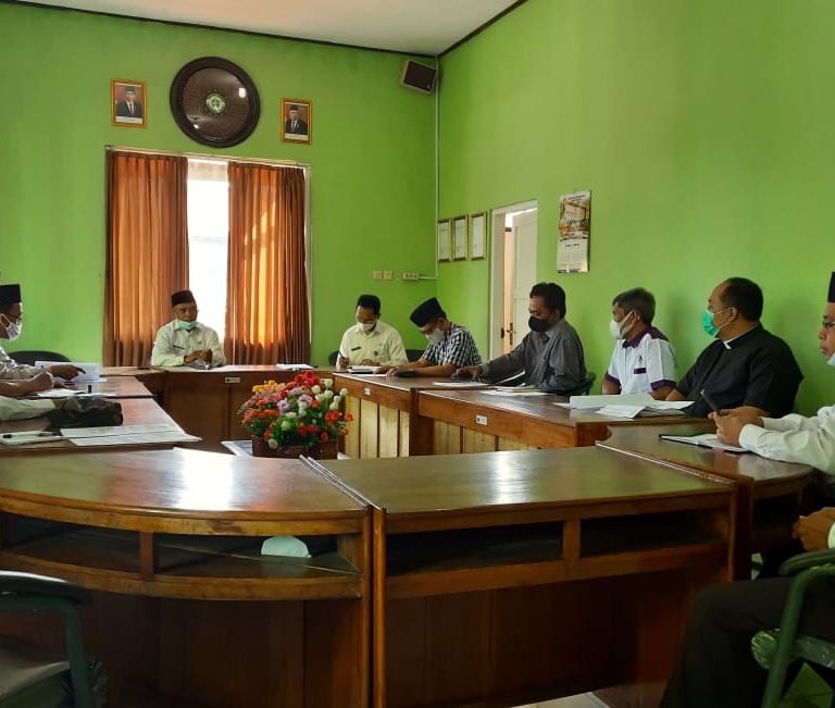 Pastikan Peringatan Idul Fitri dan Kenaikan Isa Almasih Sesuai Protokol Kesehatan, Kemenag Kebumen Gelar Rakor Dengan Pengelola Rumah Ibadah