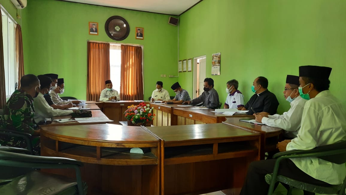 Pastikan Peringatan Idul Fitri dan Kenaikan Isa Almasih Sesuai Protokol Kesehatan, Kemenag Kebumen Gelar Rakor Dengan Pengelola Rumah Ibadah