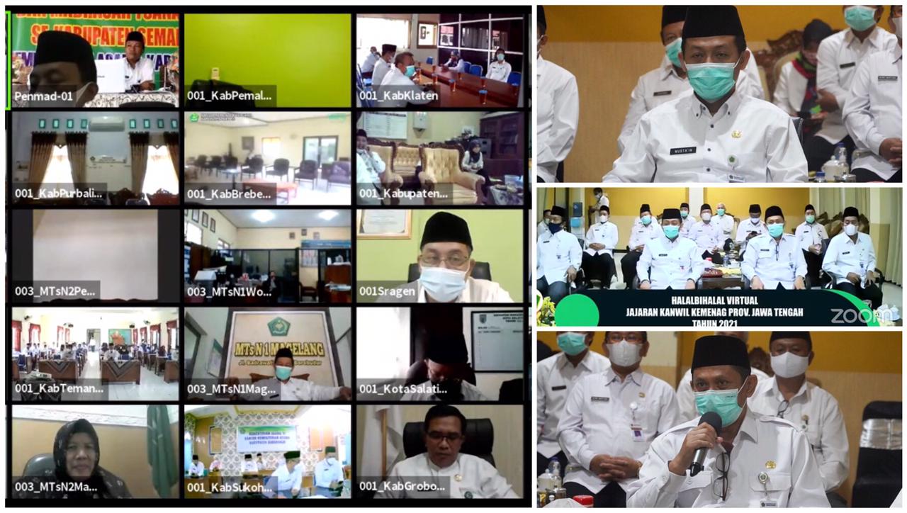Halal Bihalal Virtual pada Jajaran Kanwil Kemenag Prov. Jateng Tahun 2021