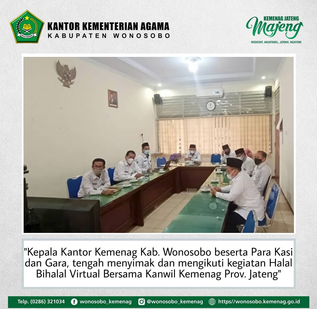 Kakankemenag Ajak Kasi dan Gara Simak Halal Bihalal Virtual Dengan Kanwil
