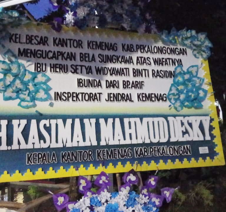 Keluarga Besar Kankemenag Kab. Pekalongan ikut Berduka Cita