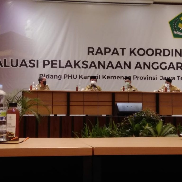 Rakor Evaluasi Pelaksanaan Anggaran Bidang PHU Kanwil Kemenag Jateng
