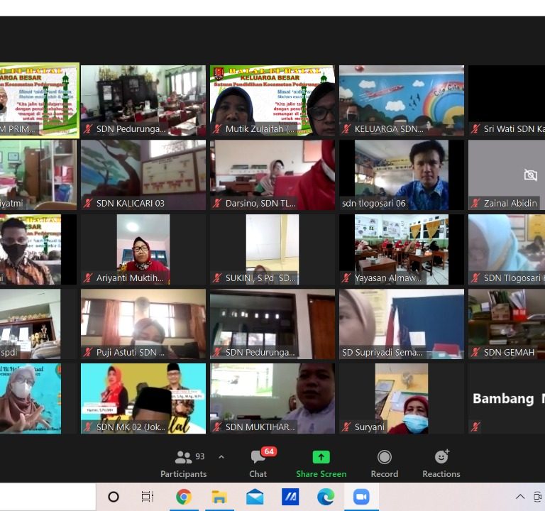 Satuan Pendidikan Kecamatan Pedurungan Gelar HBH Virtual Bersama H.M. Faojin
