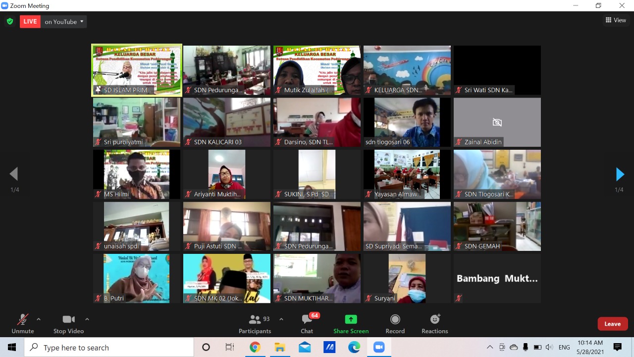 Satuan Pendidikan Kecamatan Pedurungan Gelar HBH Virtual Bersama H.M. Faojin