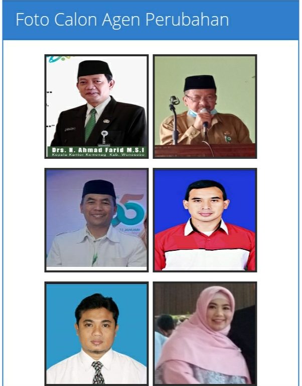 Pokja Manajemen Perubahan Kankemenag Wonosobo Selenggarakan Pemilihan Calon Agen Perubahan Tahun 2021