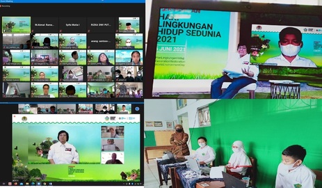 Peringati Hari Lingkungan Hidup Sedunia 2021, Tiga Siswa MIN 2 Sukoharjo Berdialog Virtual Bersama Menteri Lingkungan Hidup dan Kehutanan