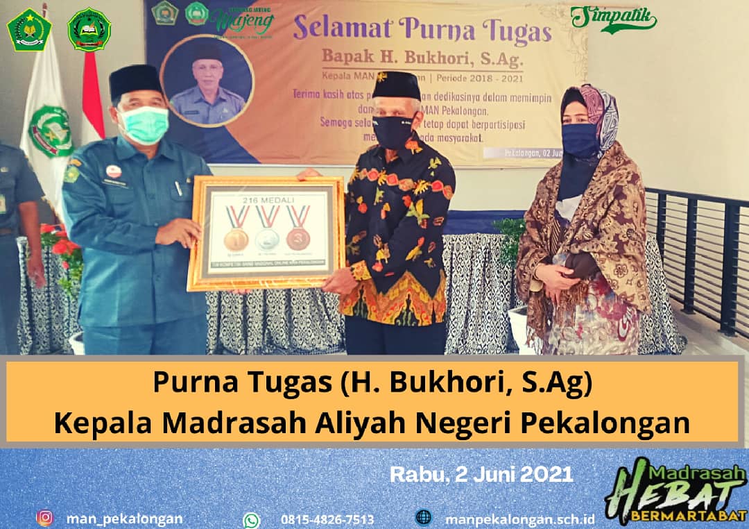 H. Bukhori Mendapatkan Piagam Penghargaan sebagai  Kepala Madrasah Berprestasi