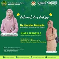 DWP Kemenag Rembang Sabet Juara 3 Lomba Naskah Riyawat Kartini