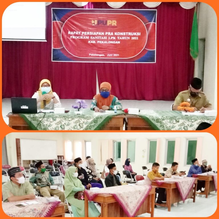 Rapat Persiapan Pra Kontruksi Program Sanitasi Tahun 2021 Kabupaten Pekalongan