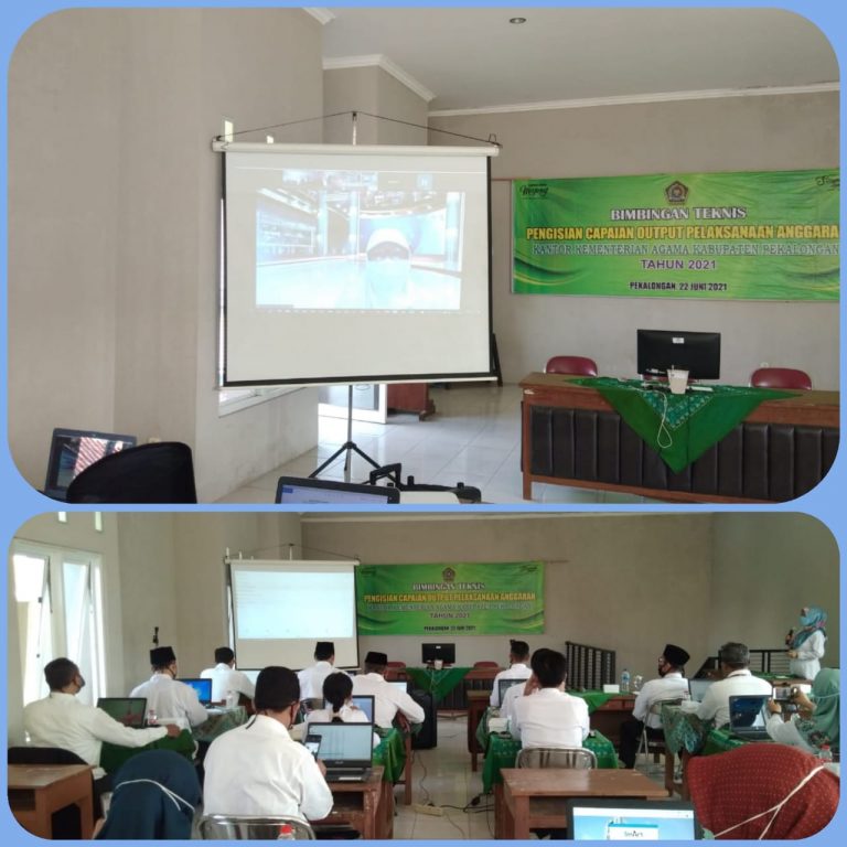Pembukaan Bintek Pengisian Capaian Output Pelaksanaan Anggaran Satker di Lingkungan Kankemenag Kab. Pekalongan