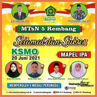 Delapan Sahabat MTsN 5 Rembang borong medali KSMO
