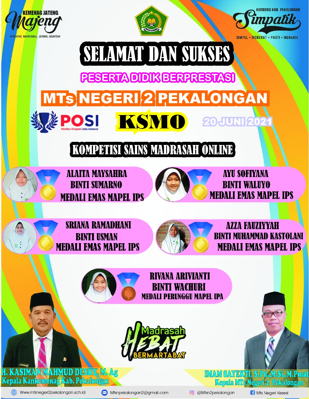 MTs N 2 Pekalongan Sukses KSMO