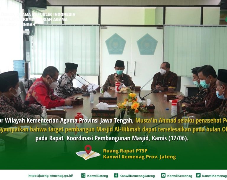 Target Masjid Al-Hikmah Akan Selesai pada Oktober 2021