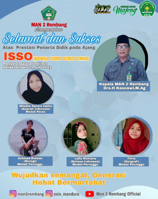 MAN 2 Rembang Raih 4 Medali Lomba ISSO