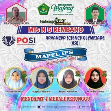 MTsN 5 Rembang Borong 9 Medali pada Ajang ASO