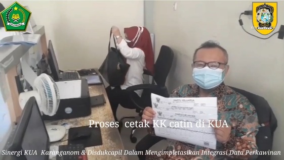 Sinergi KUA Karanganom dan Disdukcapil, Implementasikan Integrasi Data Perkawinan