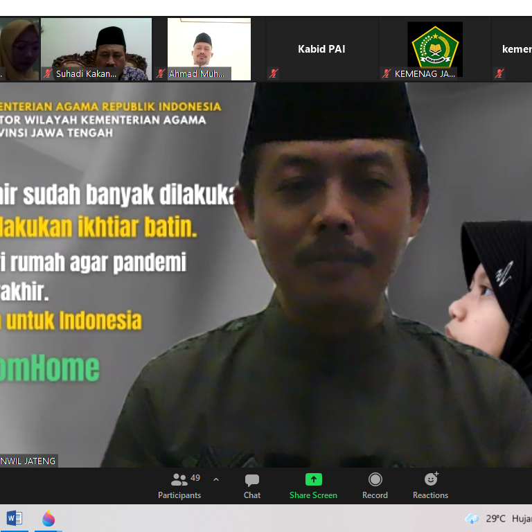 Jelang Pelaksanaan Pray From Home Kanwil Kemenag Prov. Jateng Menggelar Rapat Koordinasi Internal