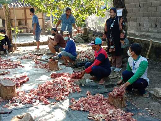 Jajaran KUA di Wonogiri Pantau Penyembelihan Hewan Kurban