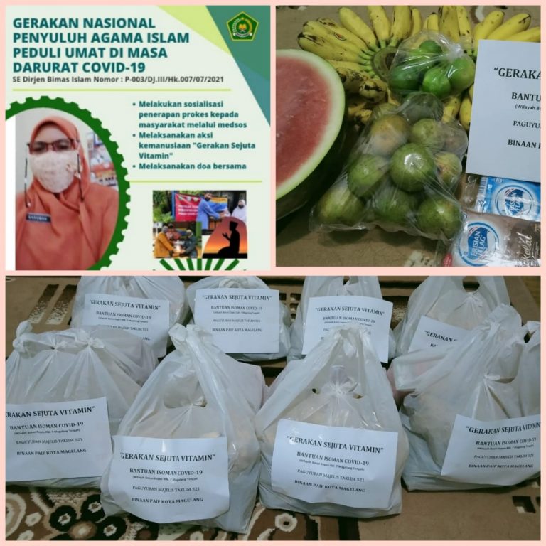 Karomah PAIF Kota Magelang Bagikan Vitamin Bagi Warga Terkonfirmasi Covid 19