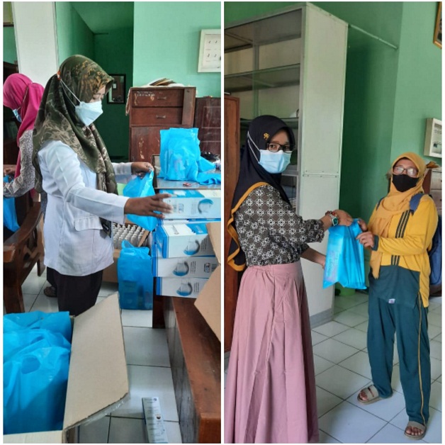 MTsN 1 Pati Bagikan Paket sembako kepada seluruh Guru dan Pegawai.