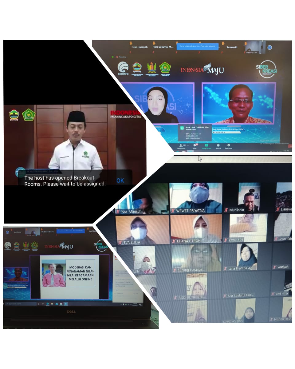 MTs N 2 Pekalongan Ikut serta Dalam Webinar Gerakan Nasional literasi Digital dan Siberkreasi
