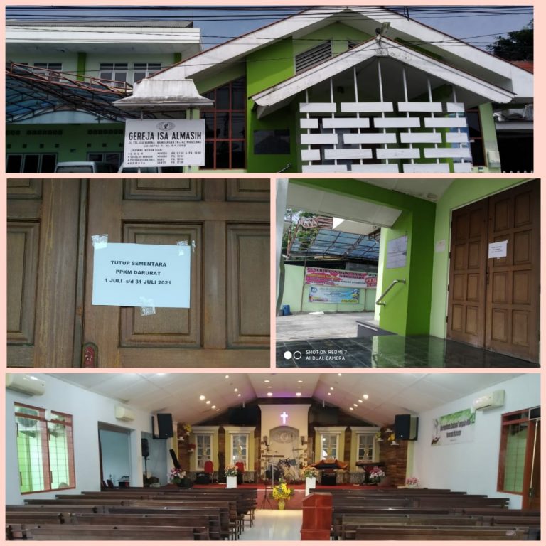 Gereja-gereja di Kota Magelang  Tiadakan Peribadatan