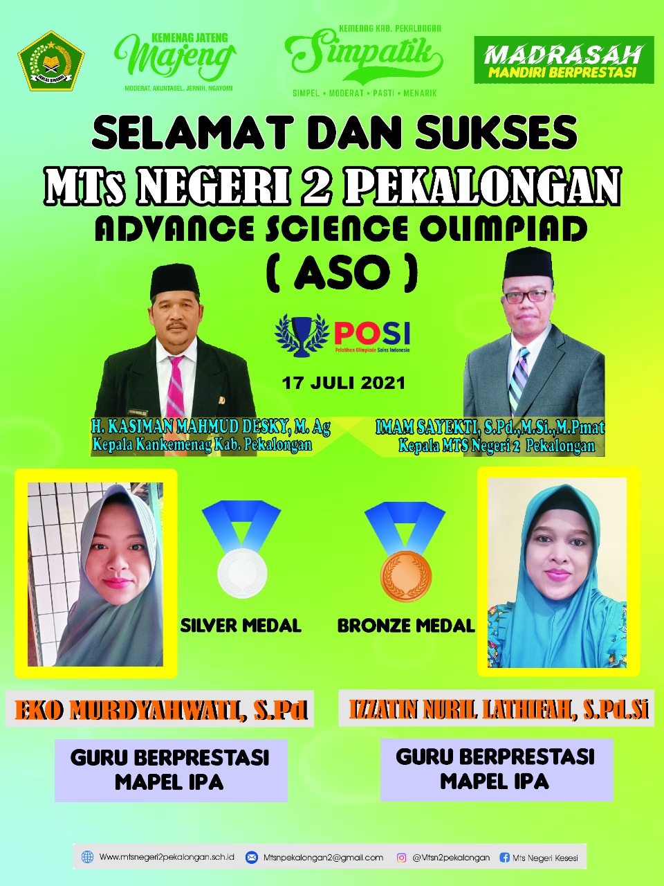 Guru IPA MTs N 2 Pekalongan Raih Prestasi ASO