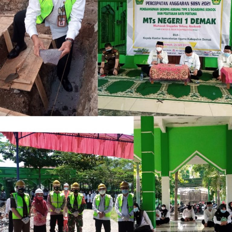 Peletakan Batu Pertama Asrama Boarding School MTsN 1 Demak