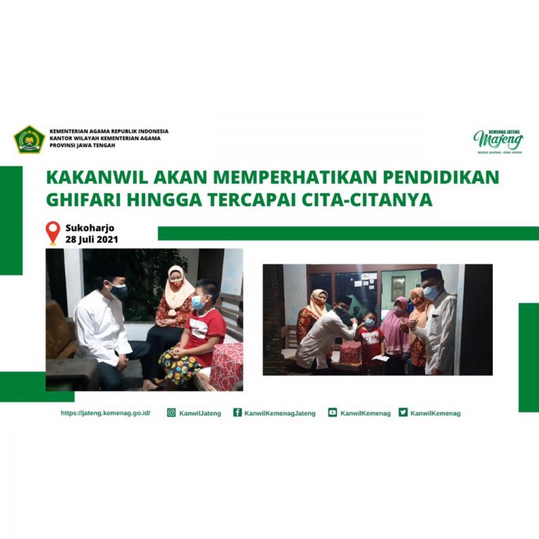 Dikunjungi Kakanwil Ghifari Jadi Ceria