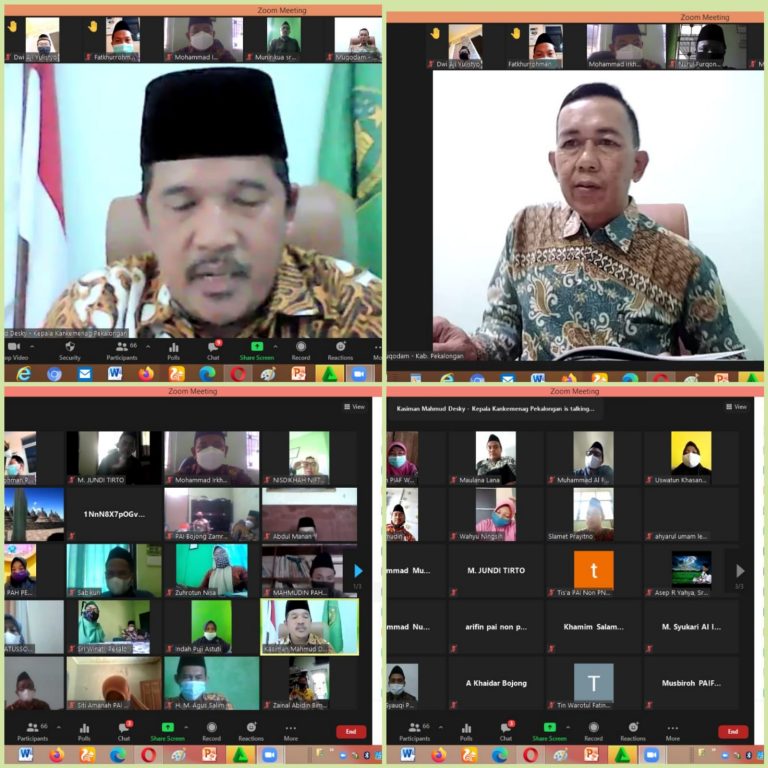 Rapat Kegiatan Duta Prokes Penyuluh Agama Islam Secara Virtual