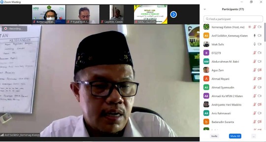 Kemenag Klaten Gelar Rakor SE Menag No 20 Tahun 2021