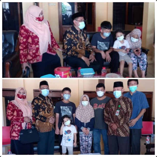 Kakankemenag Sukoharjo Berikan Bantuan kepada Siswa MTs Negeri 2 Sukoharjo yang Yatim Piatu Akibat Covid-19