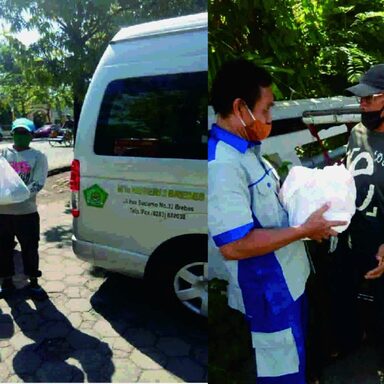 Kepedulian MTsN 2 Brebes Saat Pemberlakuan PPKM di Brebes