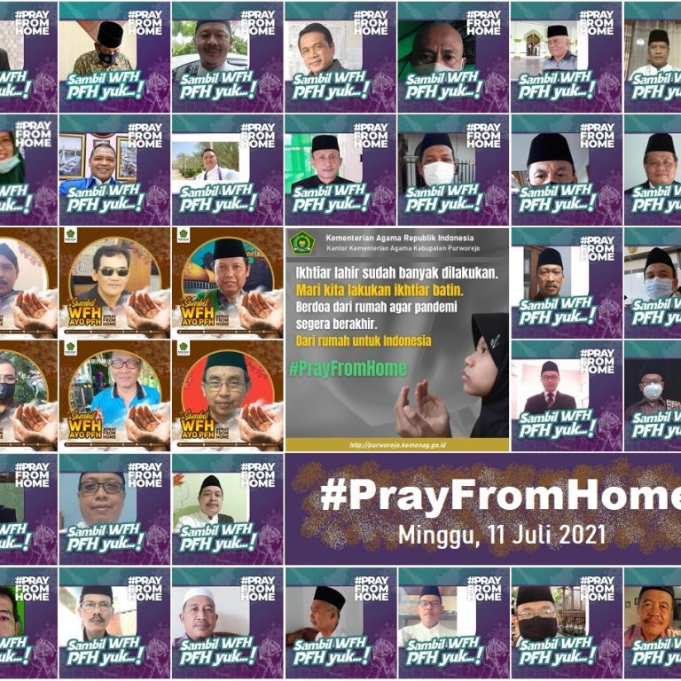 Kemenag Gelorakan Pray From Home