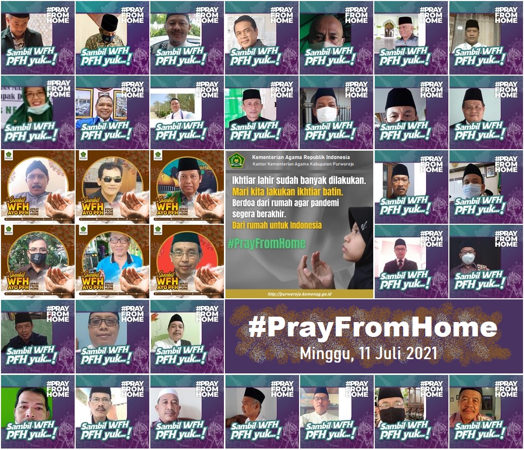 Kemenag Gelorakan Pray From Home