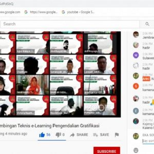 Live Streaming Youtube Sosialisasi dan Bintek E-lerning Pengendali Gratifikasi
