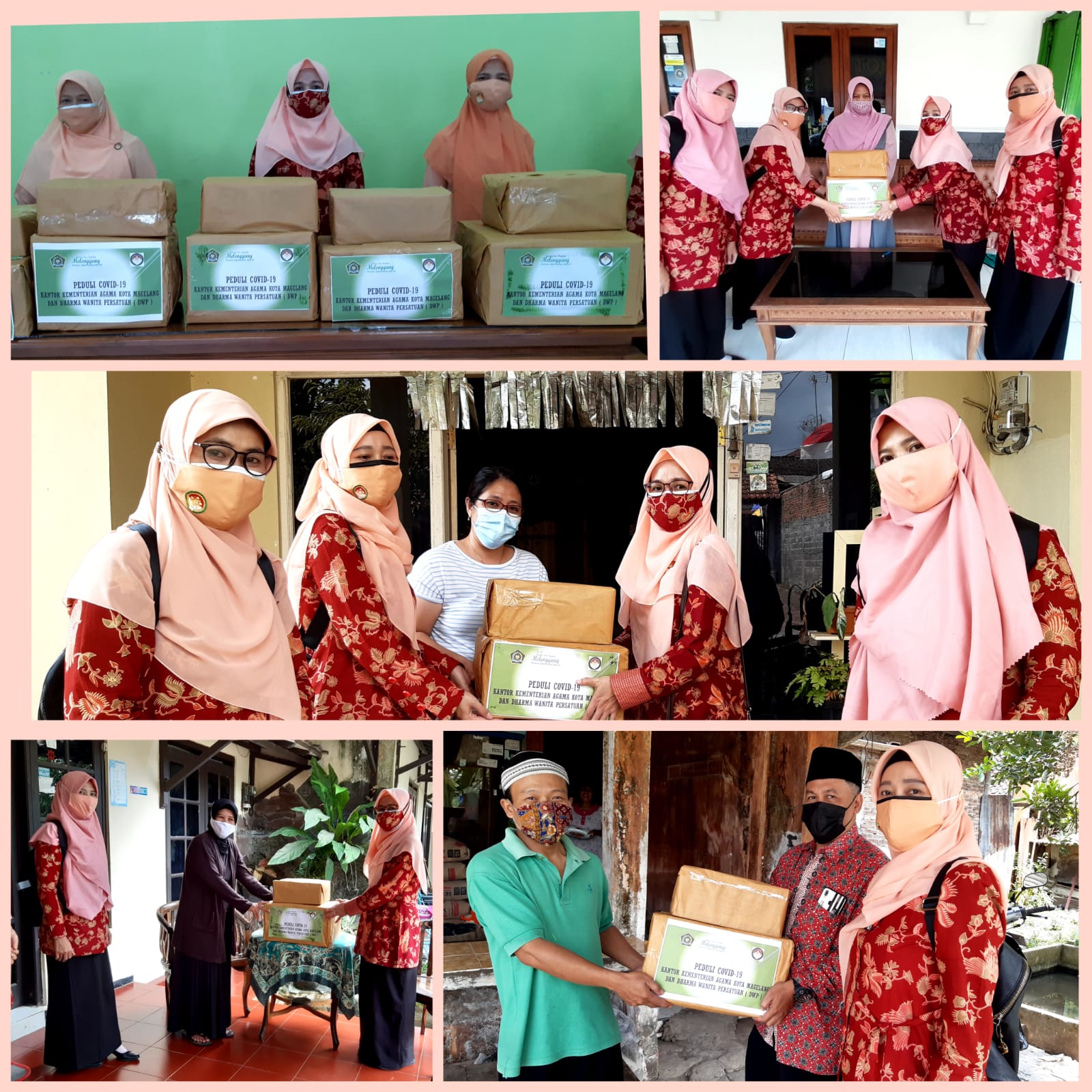 DWP Kankemenag Kota Magelang Bagikan Vitamin dan Sembako Untuk Warga Terkonfirmasi Covid 19