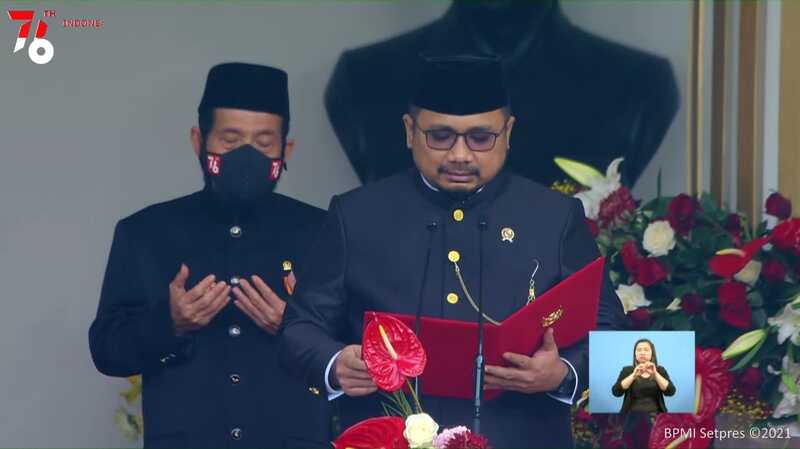Upacara HUT ke-76 Kemerdekaan RI, Menag Doakan Terjaganya Keindahan Negeri