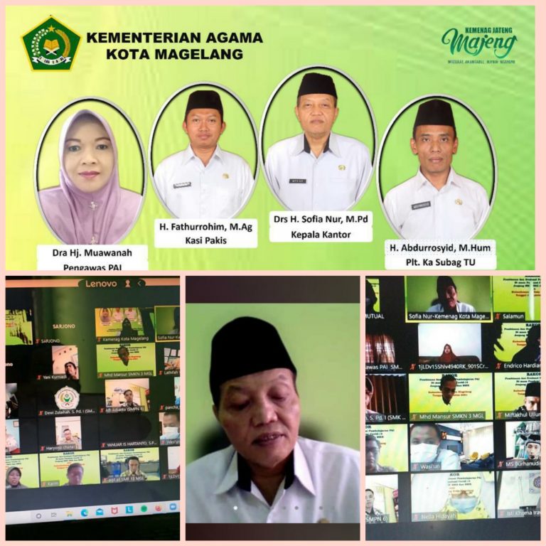 Kasi Pakis Kankemenag Kota Magelang, Gelar Pembinaan Dan Evaluasi Pembelajaran Secara Daring
