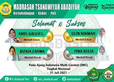 MTs Abadiyah Pati Raih Medali Emas Pada Kontes IMC Nasional