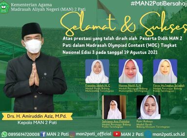 Peserta Didik MAN 2 Pati Raih Prestasi Pada Madrasah Olympiad Contest